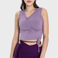 New arrival: spicy chic comfortable & breathable sports tank top - women's outdoor fashion, versatile tie-up ruched yoga top dss061
