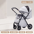 Lightweight foldable baby stroller, reclining high-view double-decker stroller, four-wheel pushchair for kids and babies