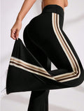 new arrivalcasual bootcut yoga pants high waist elastic pilates sports tummy control leg lengthening quick-drying bell bottoms