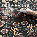 Carpet living room persian retro high-end no-wash and wipeable bedside bedroom carpet full large area black cross-border