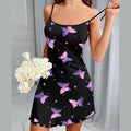 hot-selling new sexyfrench milk silk pajamas butterfly style sweet suspender nightgown spring and summer new products hot sale