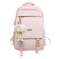 Simple solid color lightweight durable student backpack - available in small, medium, and large sizes - perfect for elementary, middle, high school, and university students