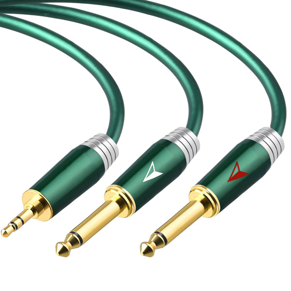 Lei Jun-808 sophomore core 3.5 rpm double 6.35 electric guitar mobile phone speaker power amplifier audio cable 3.5 rpm double 6.5