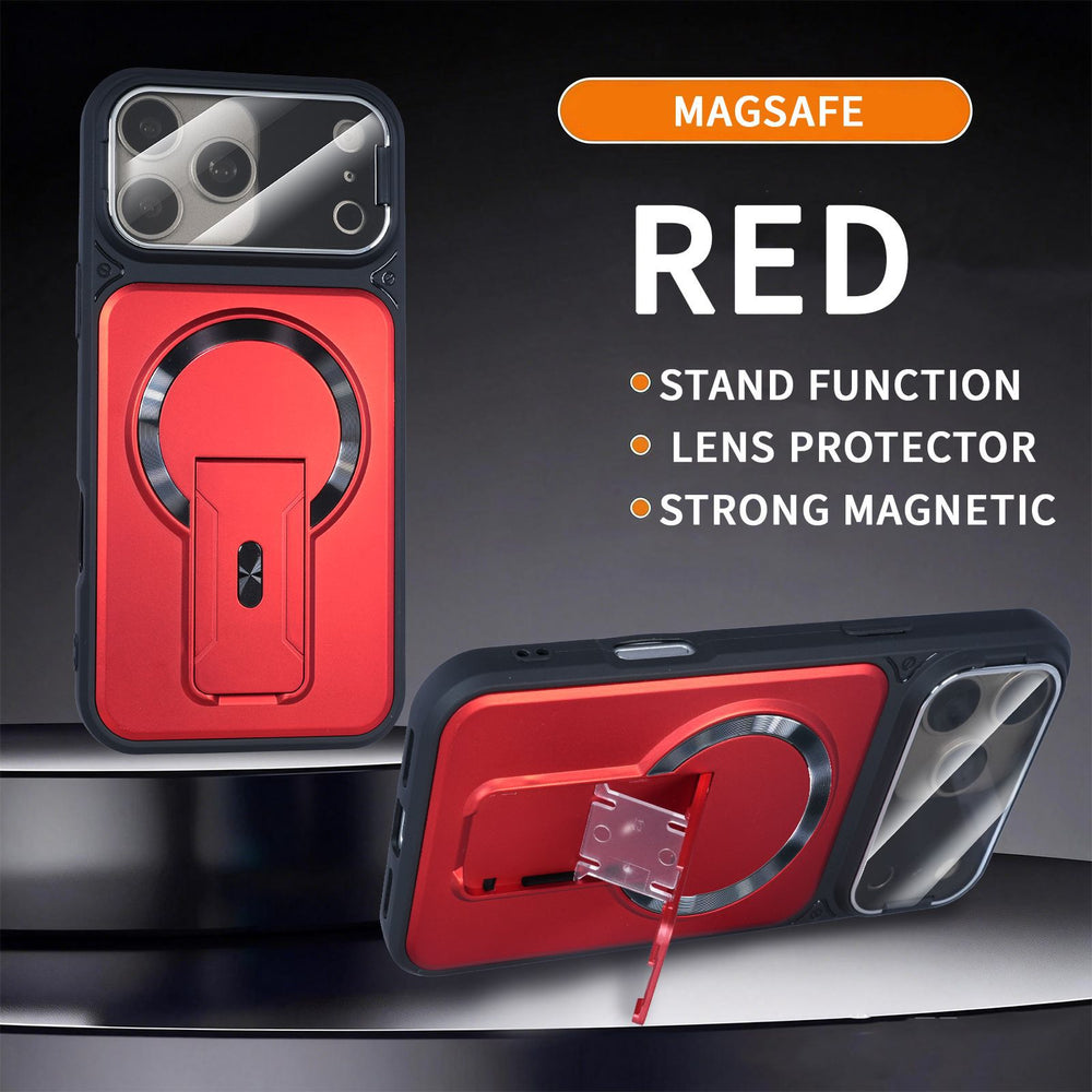 Pindun multi-functional suitable for iphone17 mobile phone case new magnetic invisible folding stand apple 16promax