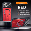 Pindun multi-functional suitable for iphone17 mobile phone case new magnetic invisible folding stand apple 16promax