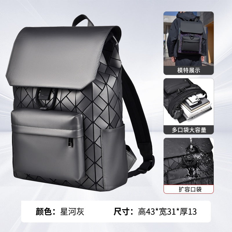 Cross-border large-capacity men's backpack fashionable women's backpack trendy high-end sense lightweight backpack school bag commuter computer bag
