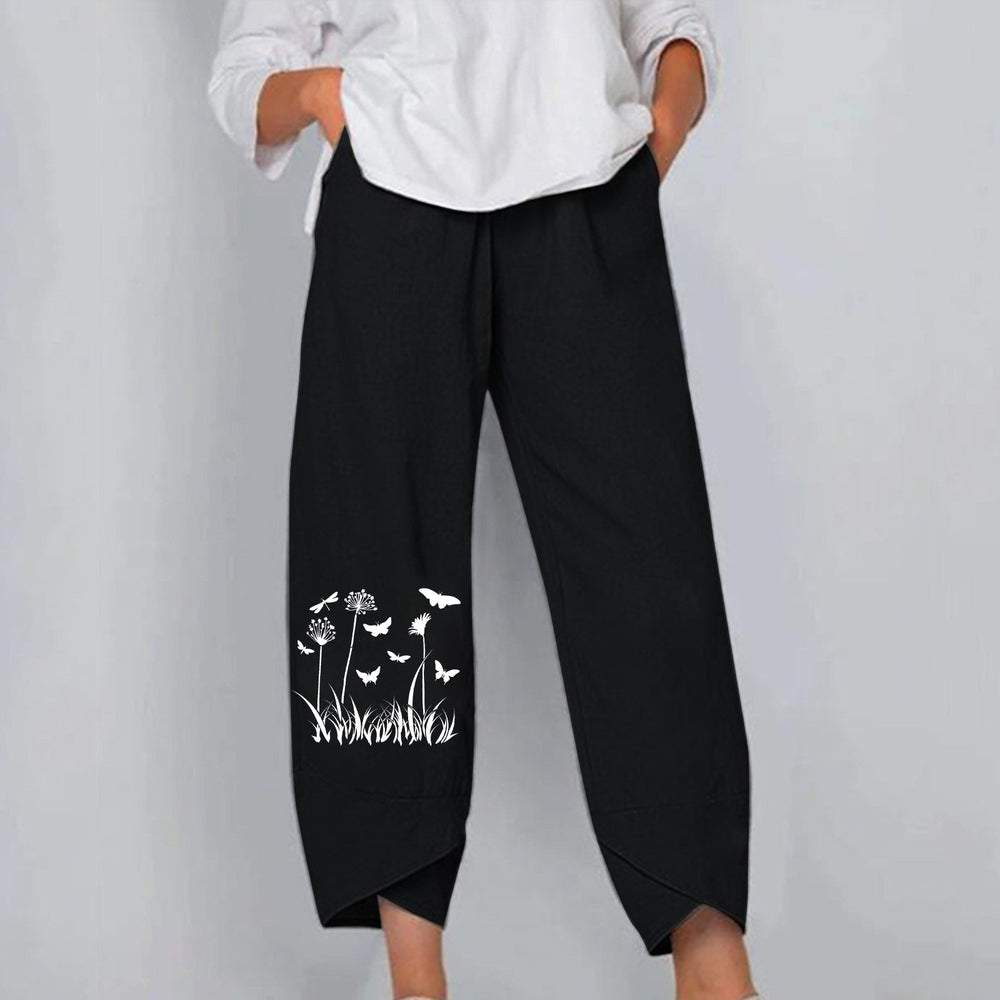 factory direct spring/summer new arrivals: women's elastic waist cotton linen loose casual pants/homewear pants for export