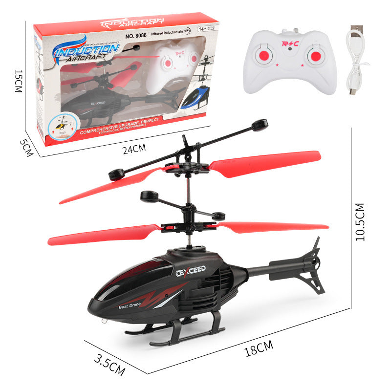 remote control aircraft model, rechargeable, drop-resistant, 3.5-channel, new sensor helicopter, children's flying toy for boys
