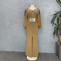 supply elegancepure color hot diamond long sleevesdress party birthday banquet silm evening dress women's big sale
