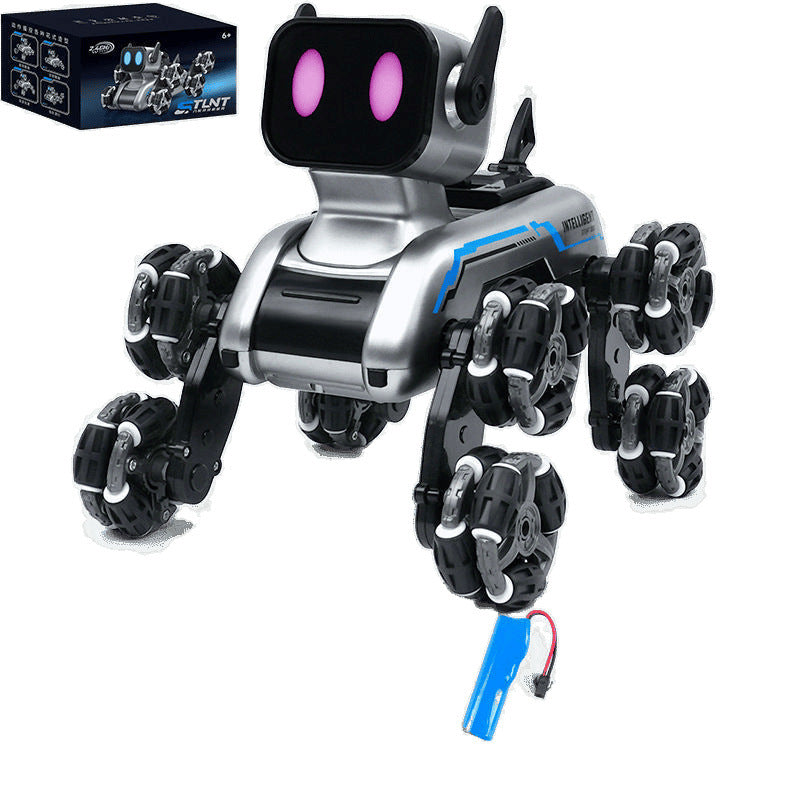Mechanical eight-wheel machine dog hand induction remote control four-wheel drive car electric robot boys and girls stunts children's toys
