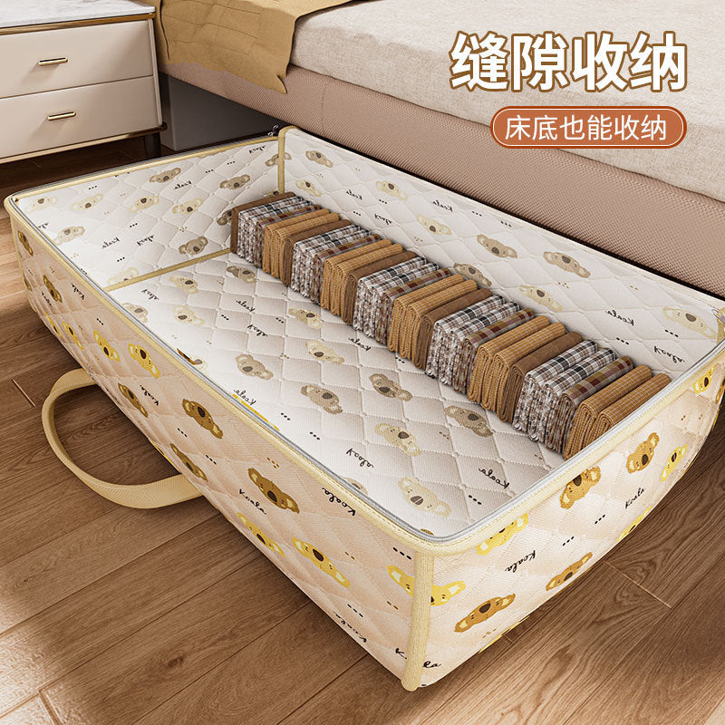 Non-woven koala clothes storage moving bag quilt storage bag travel household fabric finishing storage bag