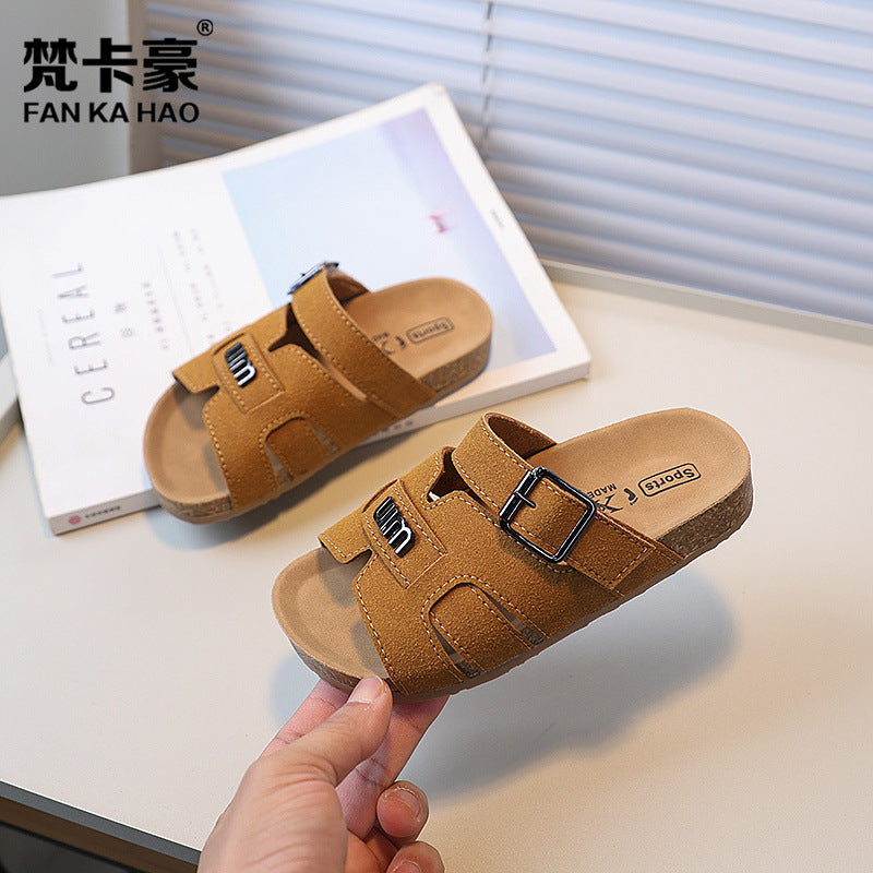 Birkenstock boys' cork sandals - new summer collection: open-toe kids' shoes, indoor/outdoor sandals, big & tall children's flip-flops
