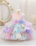 baby girl birthday first birthday princess dress gradient colorful skirt sleeveless girl dress european and american style in stock