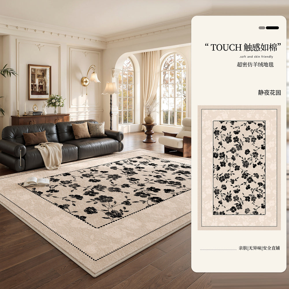 Carpet living room medieval style no-wash and wipeable sofa coffee table frenchretro bedroom bedside floor mat full coverage large area