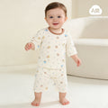 Baby pajamas modal cotton thin style kids' loungewear summer boys' and girls' three-quarter sleeve air conditioning suit two-piece set