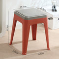Soft plastic medium-sized kids stool living room dining table bench thickened adult for home durable and stackable storage