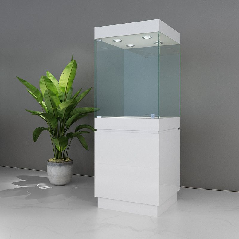 Jewelry Exhibition Counter Museum Glass Display Cabinet Jade Cultural Relics Display Stand Commercial Sample Display Cabinet
