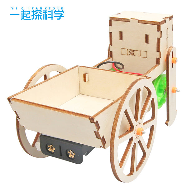 Technology Small Production DIY Robot Pull Cart Young Primary School Handmade Science Experiment STEM Education Science and Education Toys