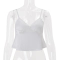 European and american women's clothing  spring new fashion trendy hot girl sexy v-neck solid color loose tank top cropped vest