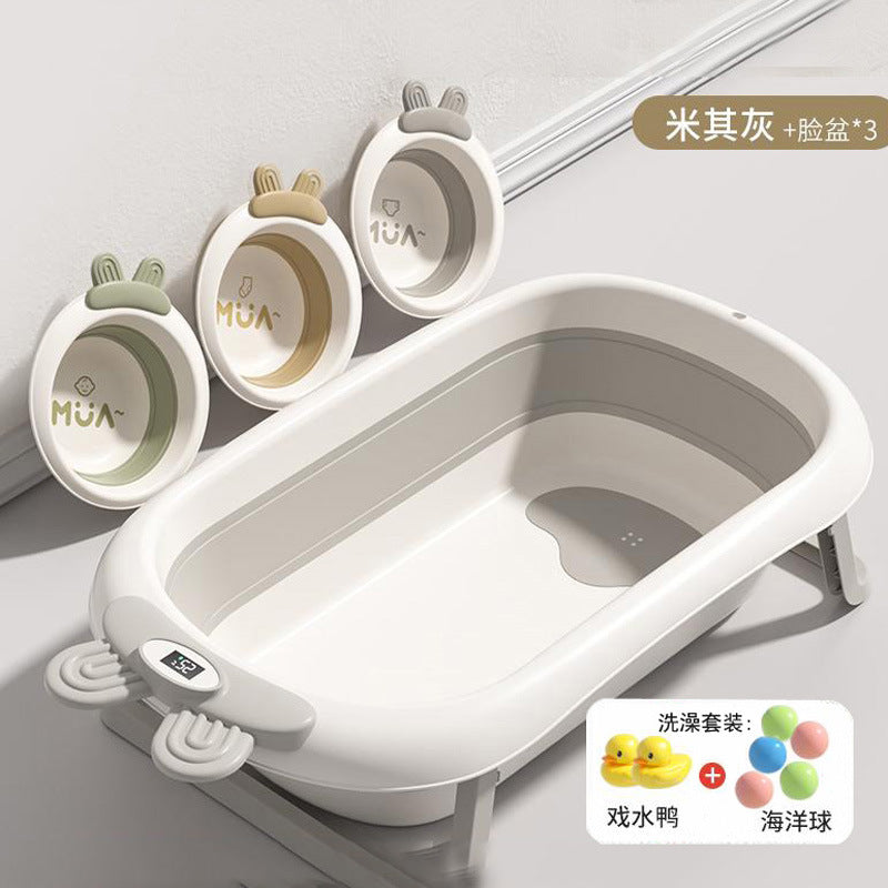 Baby foldable washbasin newborn home washbasin newborn baby kids supplies wash butt wash feet small basin