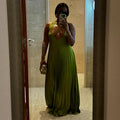 European and american women's clothing  summer new sweet and fresh halter v-neck backless pleated maxi dress