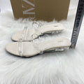 Za's 2025 autumn collection: fashionable clear glass glue transparent two-strap square-toe crystal high heels