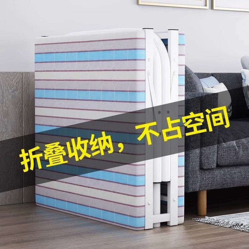Folding bed sheets for home use, simple bed, office nap tool, dormitory lunch break, small bed, rental house, adult iron bed