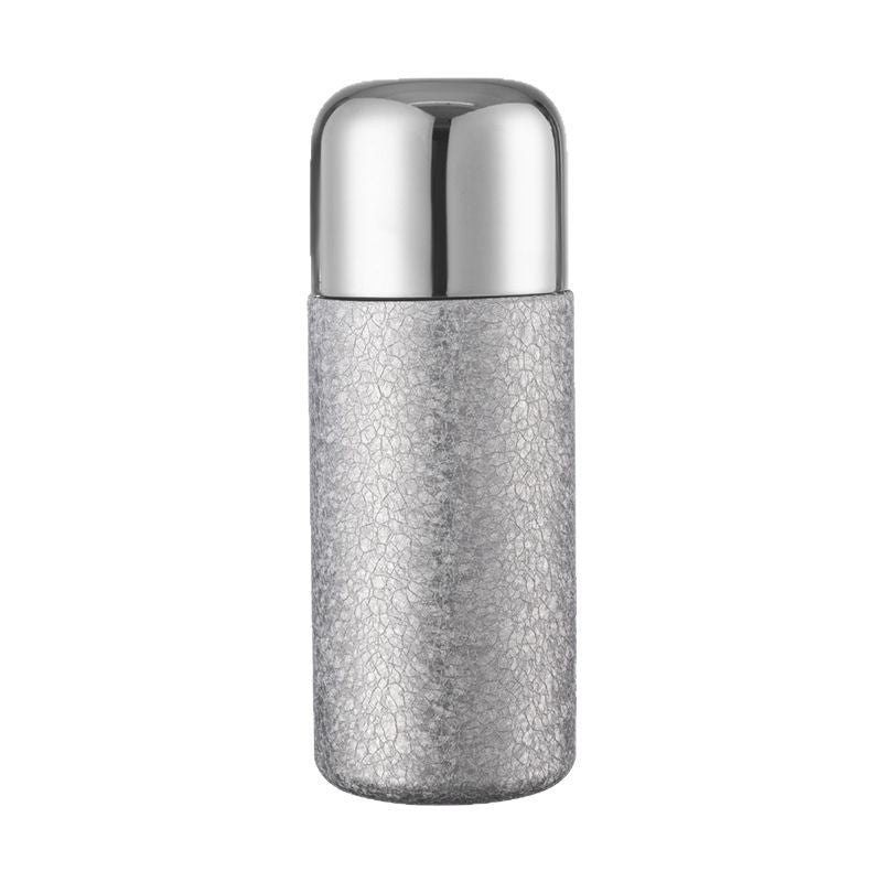 Titanium-coated capsule pocket thermos - one cup, three ways to drink: tea, water separation, mini portable outdoor sports straw cup