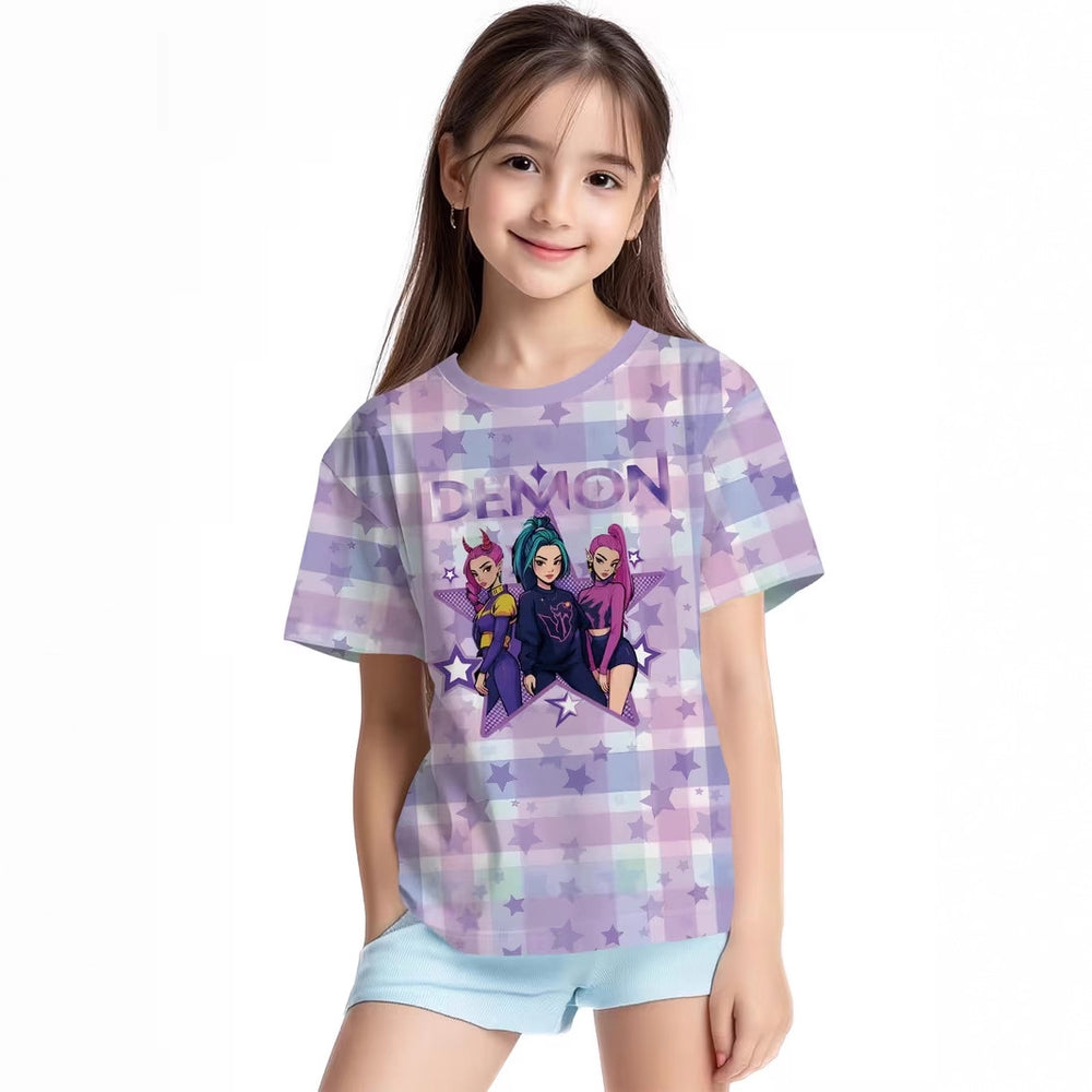 Witcher t-shirt, kpop 3d digital printing summer girlscasualfashion round neck short sleeve factory direct supply