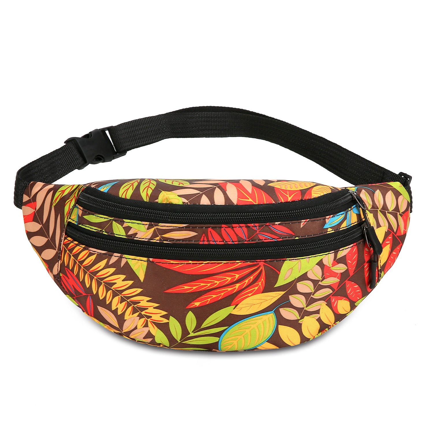 New fanny pack, women's mobile phone bag, casual messenger bag, printed close-fitting stall, wallet, travel backpack.