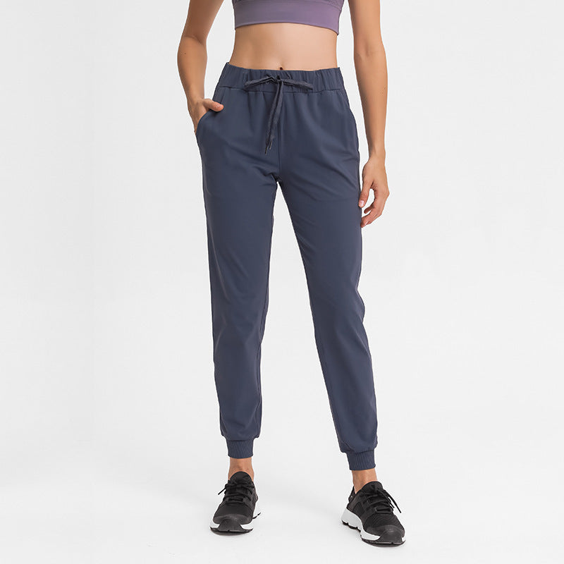 new arrival elastic waist yoga pants casualstraight-leg sports casual elastic leggings nine-point pants for women dp022