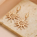 Wholesale sunflower earrings - european & american cross-border jewelry - women's light luxury, niche, high-end alloy earrings - new earring styles
