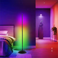 Dazzling iridescent ambient floor lamp - rgb projection, music sync, remote control - perfect for living room & bedroom - trending online!