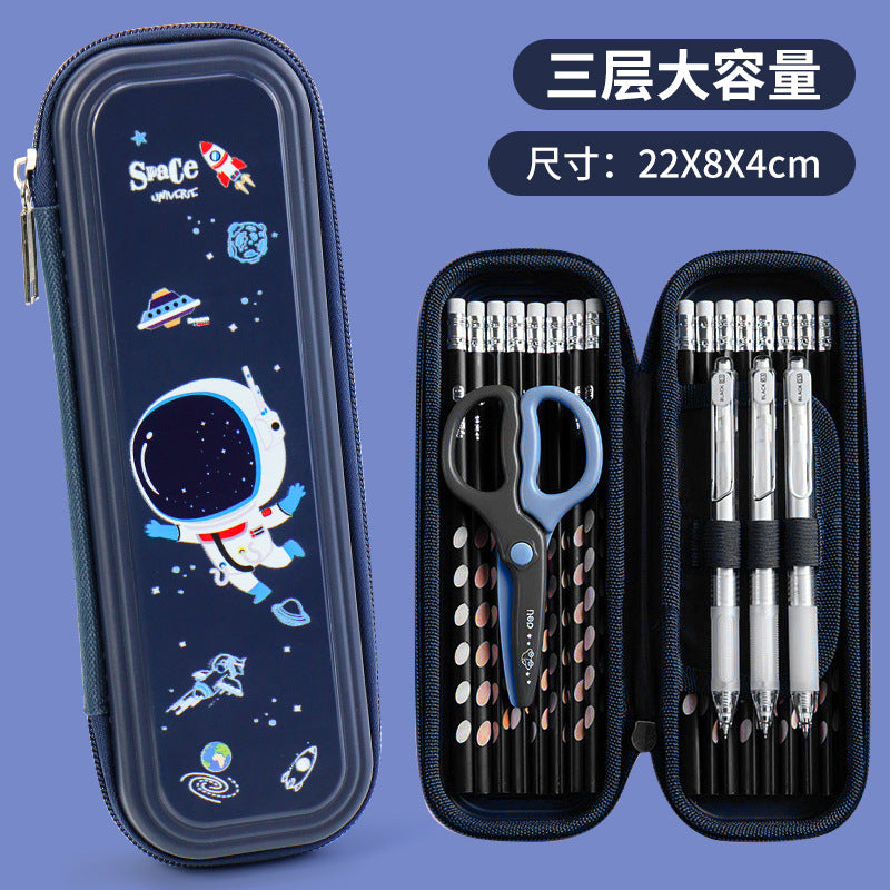 Pencil bag custom gift high value primary school student stationery box custom logo Korean version stationery bag wholesale