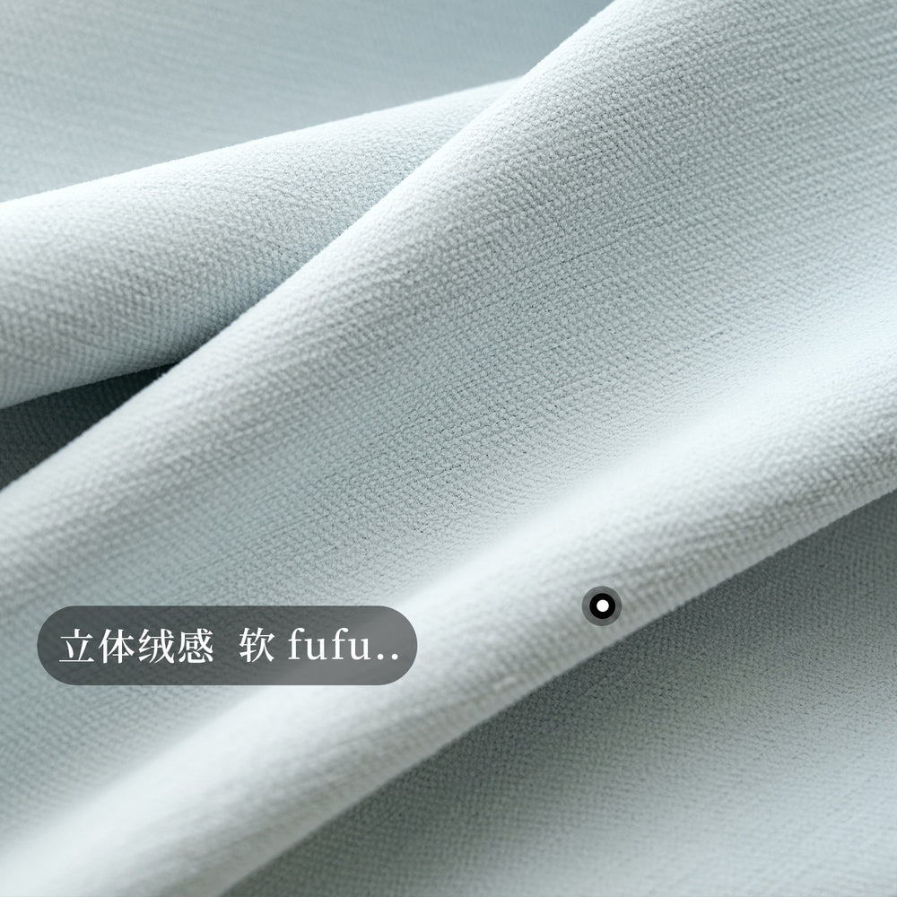 Shaoxing keqiao curtains fully blackout thickened japanese chenille cream modern casual living room bedroom curtains