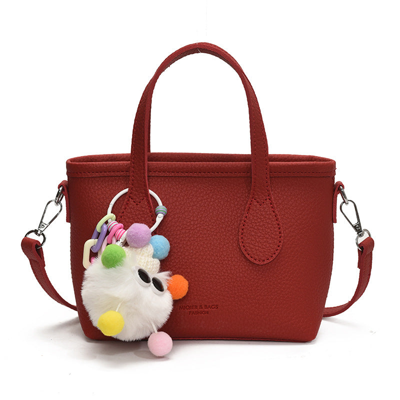 Foreign-style high-end sense portable bucket bag women's 2025 new casual simple messenger bag commuter shoulder bag