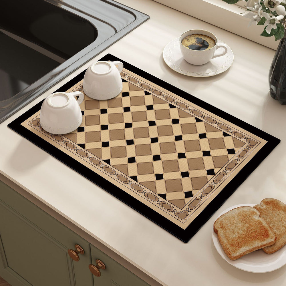 american diatom mud table mat for home insulation mat countertop absorbent mat kitchen drain mat bowl and plate water control mat