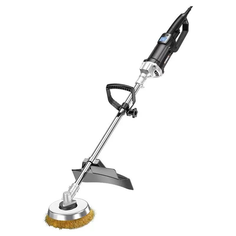 Electric rust remover polishing machine round steel pipe marble color steel tile cement floor wire brush handheld floor grinder