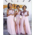 Aliexpress  african women's new wedding dress sexy slit maxi dress evening gown lace chiffon dress