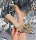 Low ankle cross-border sandals springnew arrival aliexpress sweetbows pointed toe transparent low heel rhinestone sandals