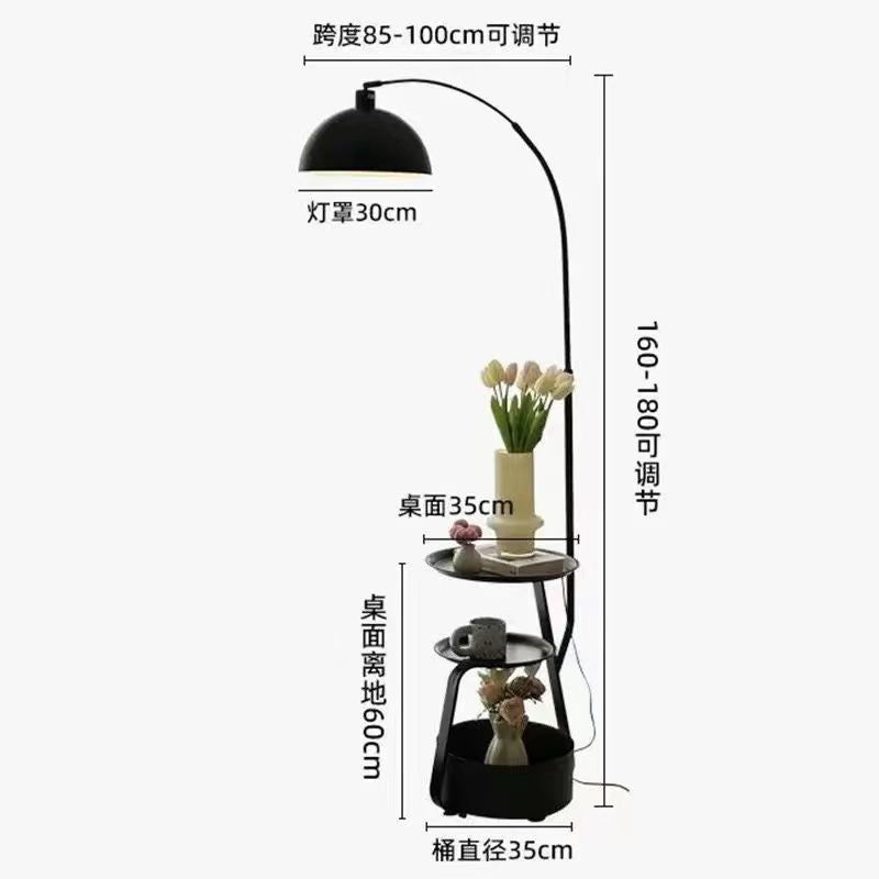 Retro american floor lamp living room sofa side storage ornaments side table medieval style bedroom bedside counter lamp all-in-one