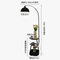 Retro american floor lamp living room sofa side storage ornaments side table medieval style bedroom bedside counter lamp all-in-one