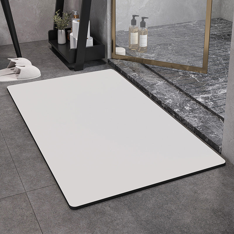 Solid color diatom mud floor mat bathroom quick-drying absorbent mat household upholstered mat bathroom square simple non-slip foot mat