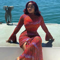 Fashionexportstylishtrendy women's clothes hip covering silm printingfashionasymmetrical skirt high collar long sleeves short dress