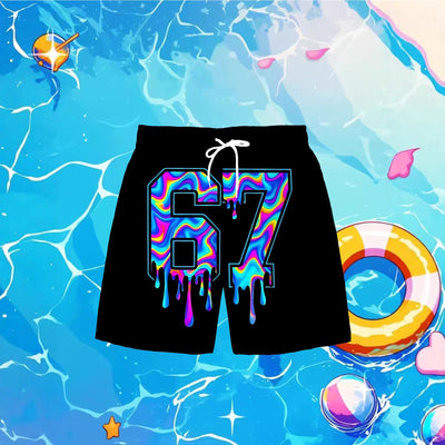 Boys' beach shorts and swim trunks for older kids, perfect for casual summer fun.