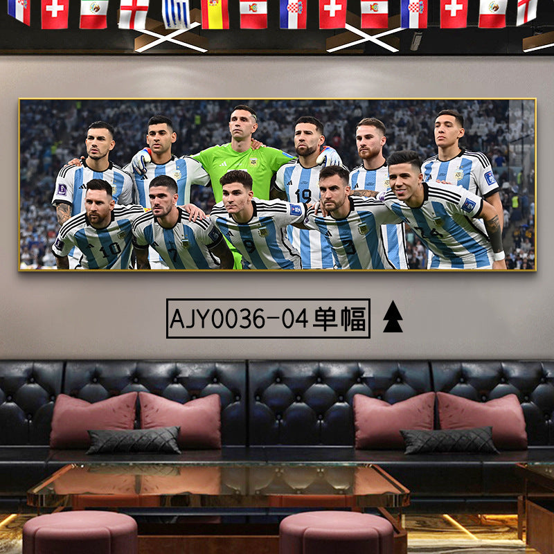 2024 Spain wins the championship decorative painting European Cup Cristiano Ronaldo poster hanging painting sports color store wall football star decoration