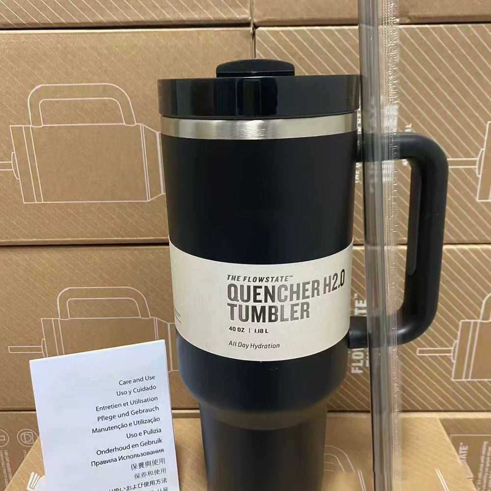 New stanley straw car cup 40oz large capacity outdoor portable handle cup for home office thermos cup