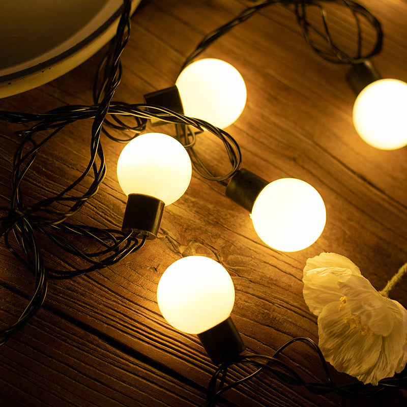 Cross-border LED lanterns, round ball stars, flashing lights, gypsy stars, room decoration lights, outdoor waterproof round ball lights, Christmas