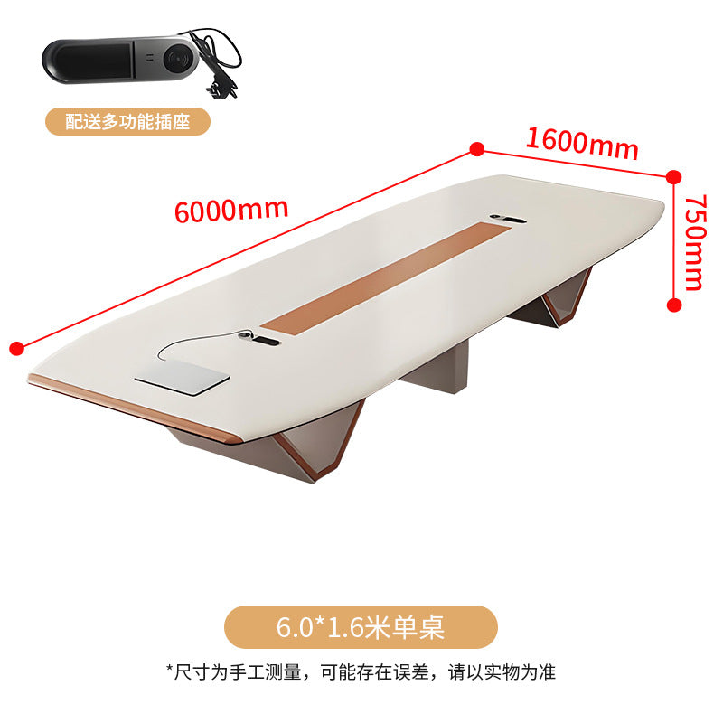 Saint li painted conference room table and chair set - light luxury reception large long table negotiation grand conference table