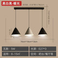Modern minimalist luxury linear three-light pendant chandelier for dining room, bar, living room, b&b, hotel - unique nordic style